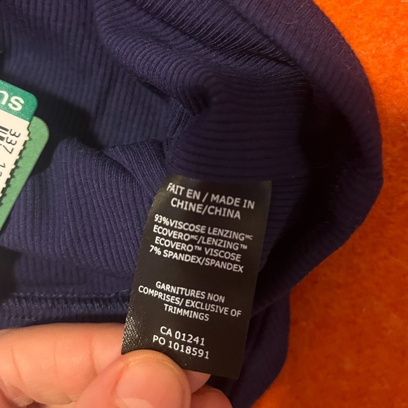 Eco-friendly purple ribbed stretchy criss-cross cropped halter camisole NWT - Picture 9 of 11